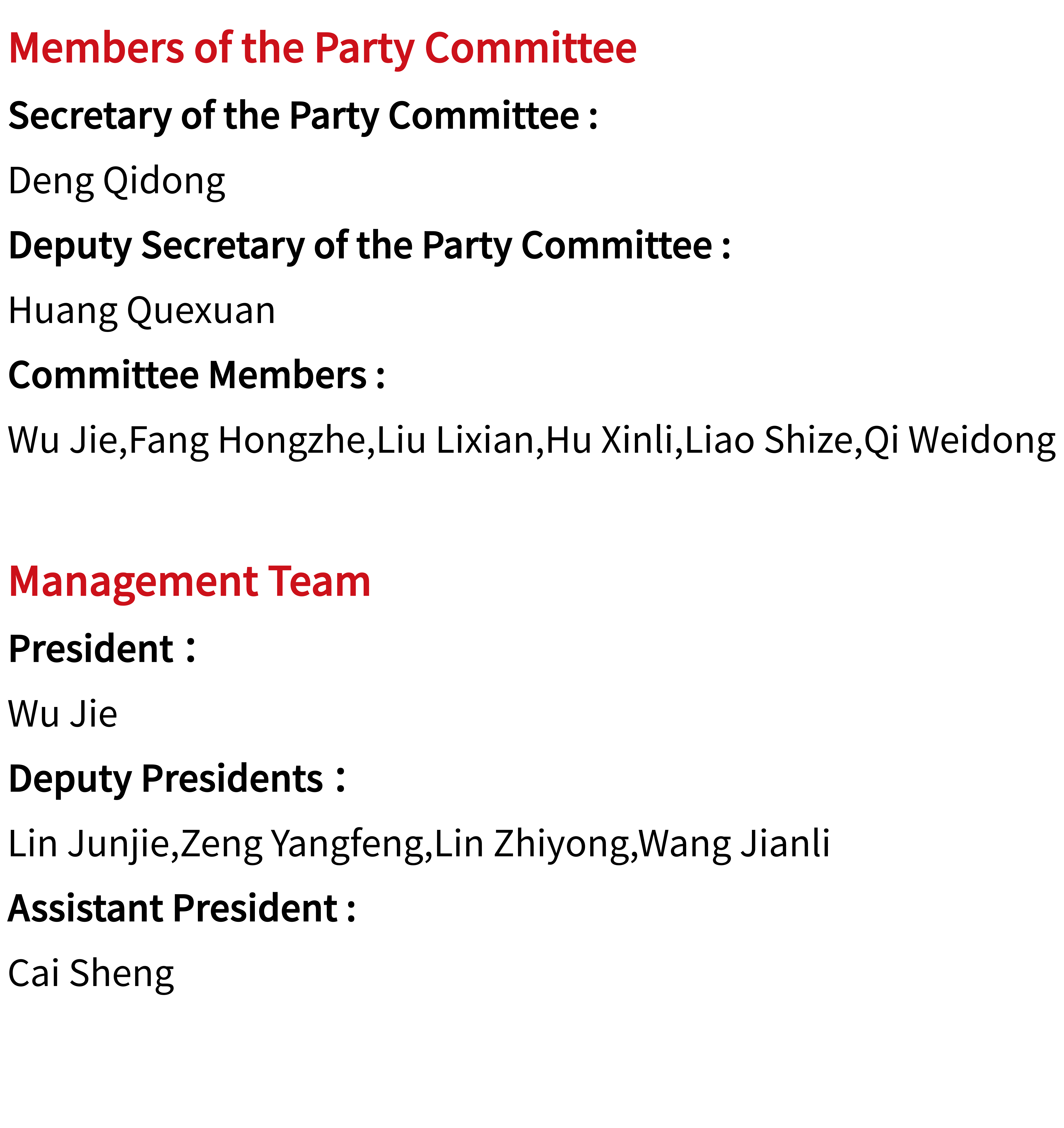 Management Team